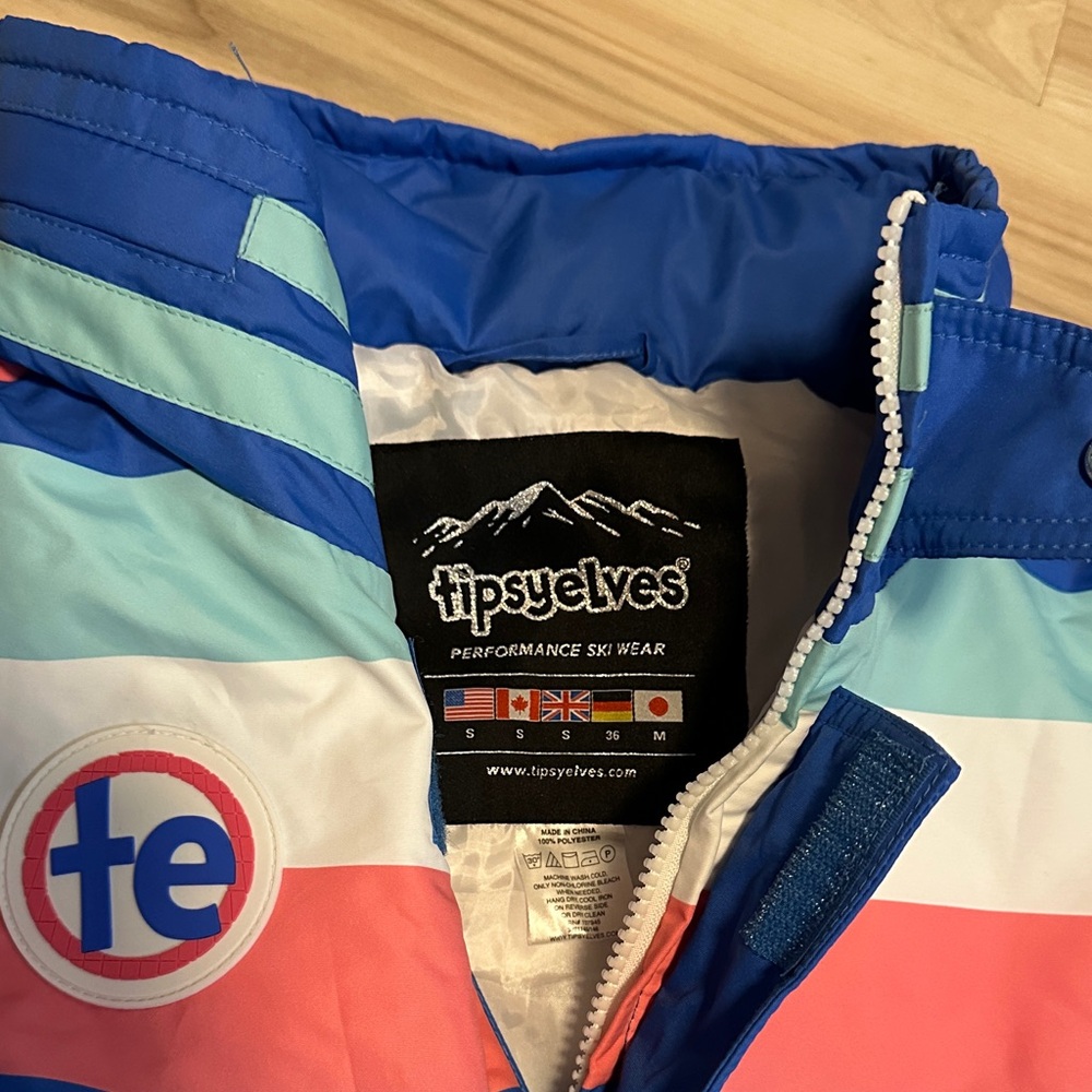 Tipsy Elves Blue and Pink Ski Suit S - Picture 2 of 16